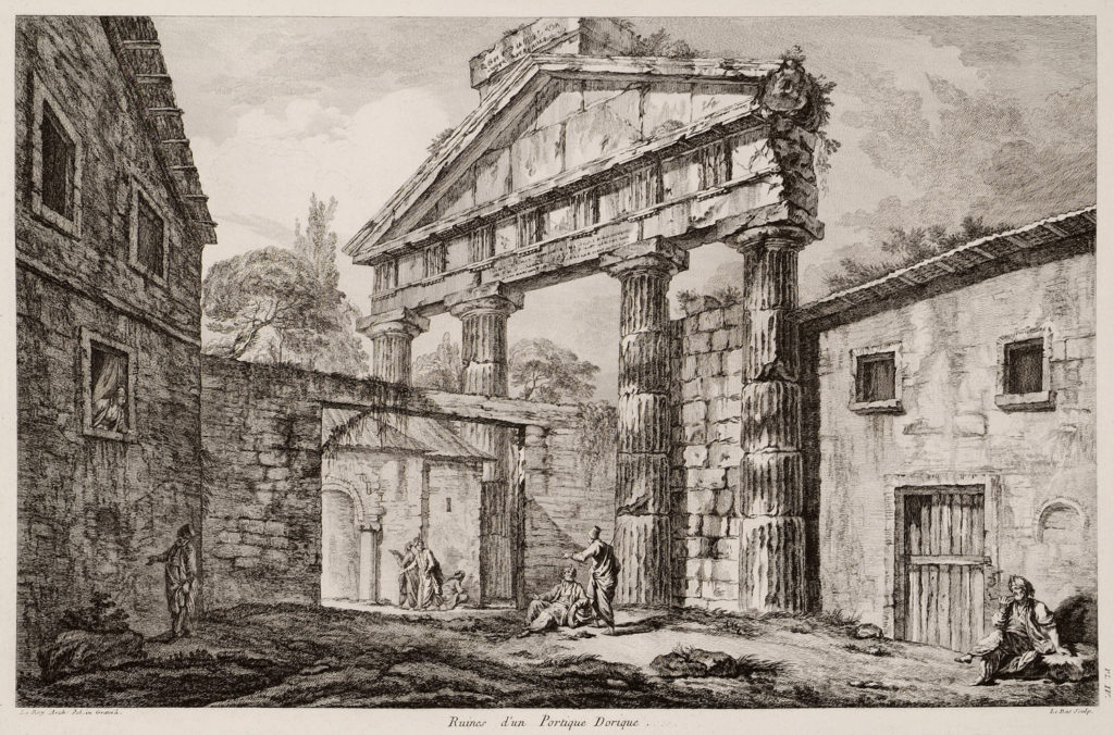 Ruiny portyku doryckiego - rok 1770
